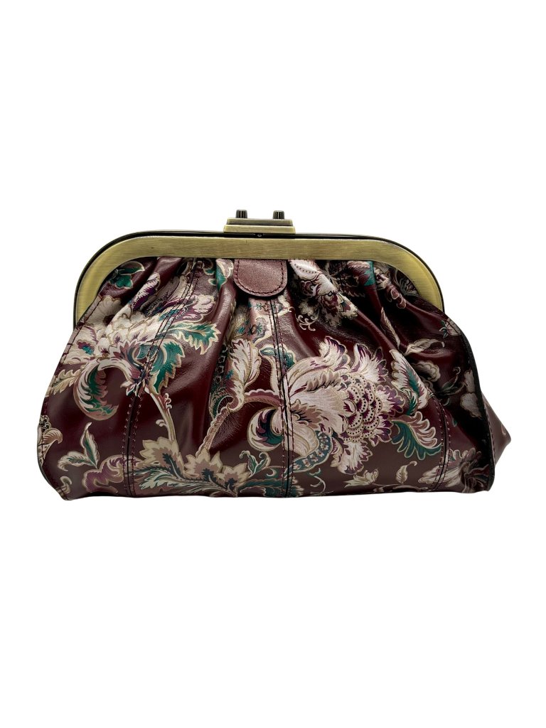 Patricia Nash Multicolored Leather European Tapesty Pattern Shoulder Bag